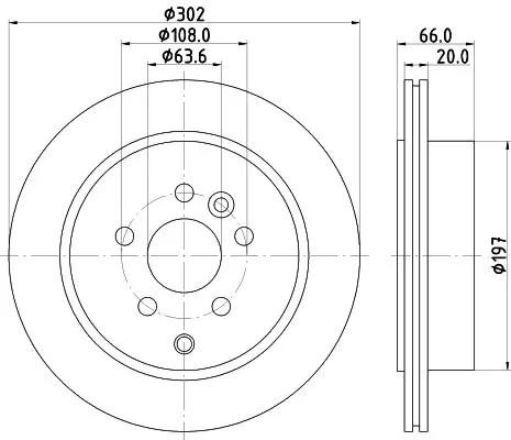 2 Dischi Freno Ventilazione Interna Ø 63,6 MM 20 HELLA per Land Rover Freelander - Immagine 2