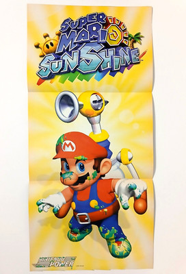 Nintendo Power Super Mario Sunshine (2002) 22 x 11 Poster Gamecube GCN