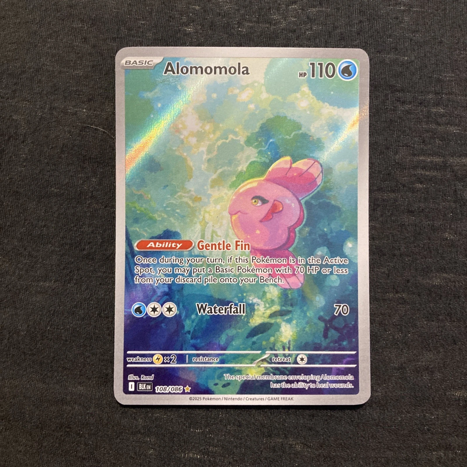 Alomomola Black Bolt Illustration Rare Pokemon TCG Card 108/086