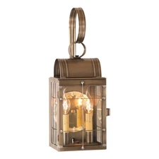 Irvin's Country Tinware Double Wall Lantern in Weathered Brass