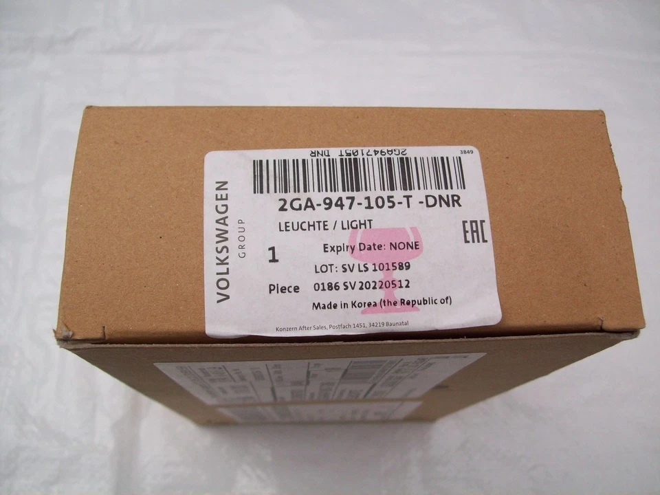 VW T-Cross BF C1 LED Interior Roof Front Reading Light Genuine Black 2018 onward - Image 4 of 4