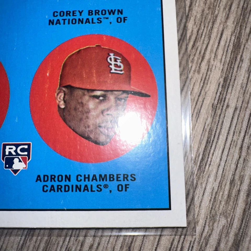 2012 Topps Heritage - #321 Drew Pomeranz Nate Spears Corey Brown Adron Chambers - Image 4 of 4