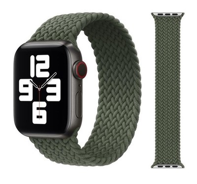 Original Apple Braided Solo Loop Armband 42/44/45mm Größe 7 Inverness Green