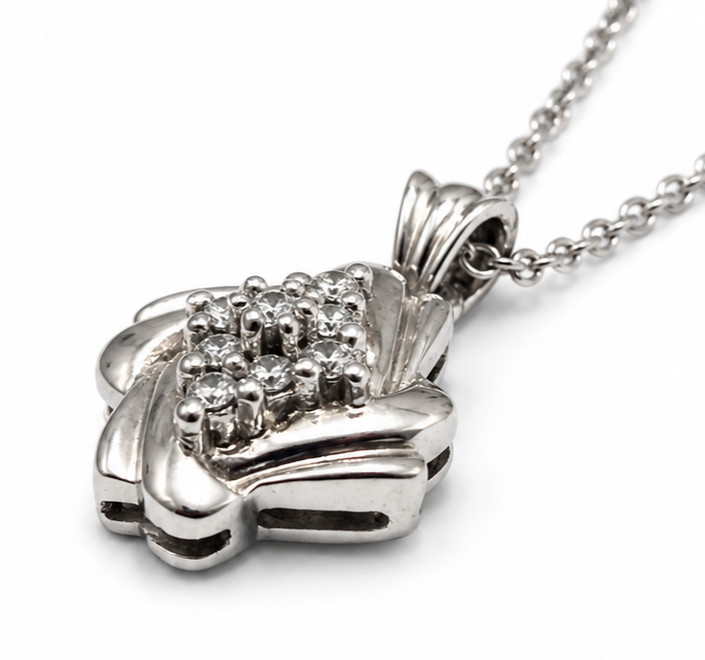 925 Sterling Silver CZ Pendant Necklace Prong Solitaire April Birthstone 46cm image 5