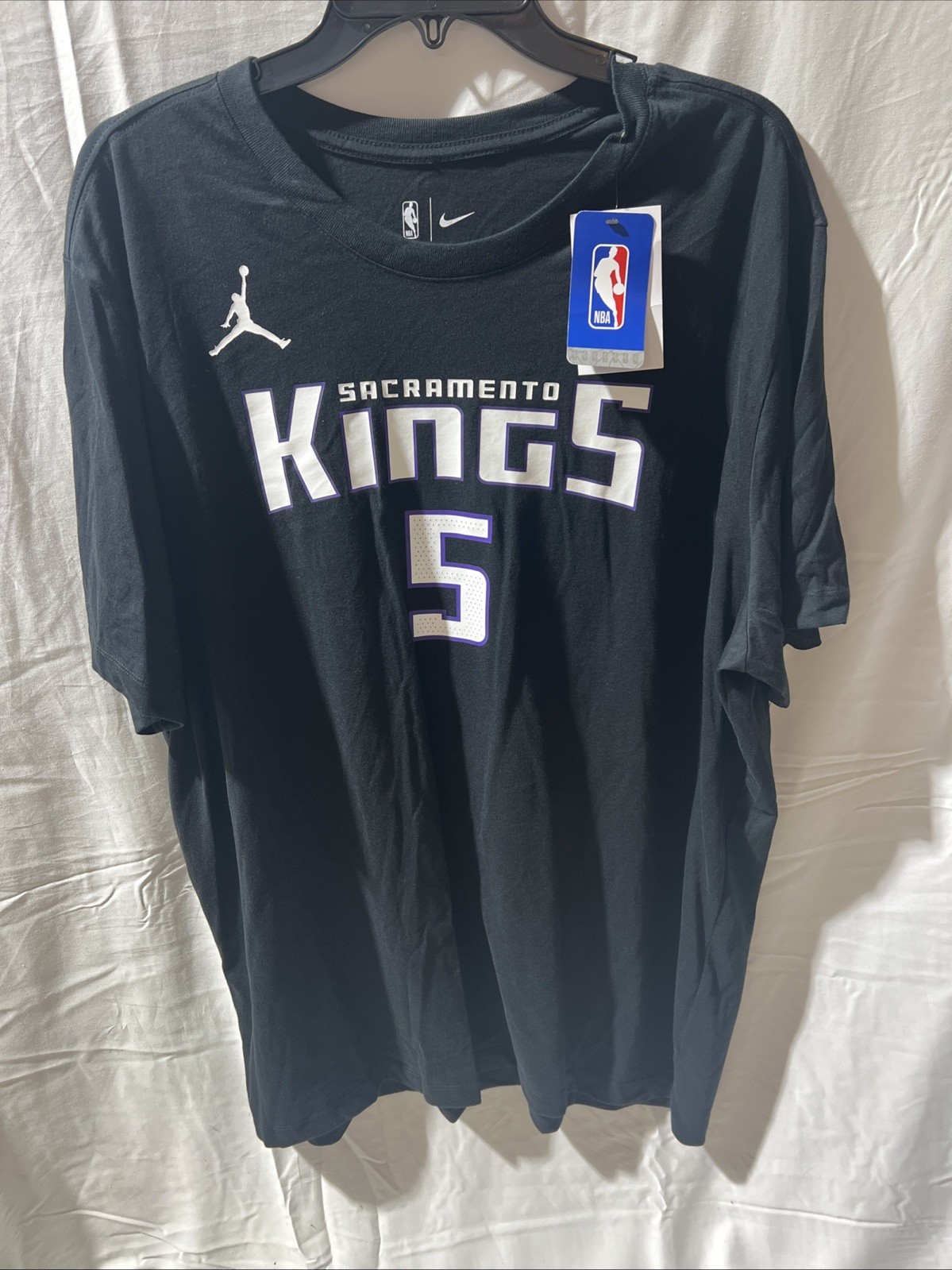 Nike NBA Sacramento Kings De'Aaron Fox #5 Men's T-Shirt Size XXL