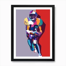 American Football Pop Art 12 Art Pr Framed Wall Art Poster Canvas Print Picture