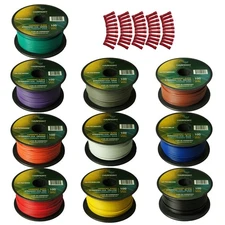 Harmony Car Primary 18 Gauge Power or Ground Wire 1000 Feet 10 Rolls Multi Color