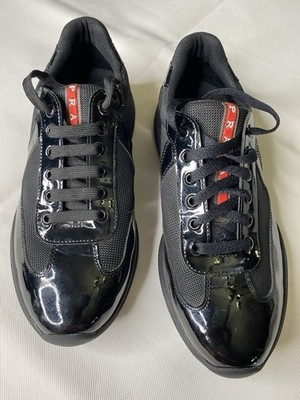 Prada America's Cup Patent Leather Sneakers Men s Size (8) 41