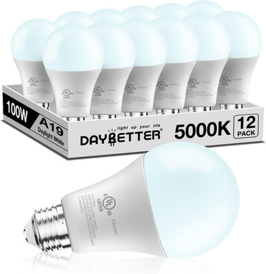 LED Light Bulbs, A19 5000K Daylight Light Bulbs 100 Watt Equivalent, 1500LM Brig