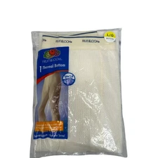 Fruit of the Loom Off White Thermal Bottom Mens Size L Extra Soft 2012 New