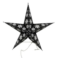 Mini Papier Stern Schwarz/Weiß 5 Zacken Ø Ca. 21 Cm Advent Weihnachten Diy