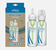 Dr. Brown'S Natural Flow Anti-Colic Options Narrow Glass Baby Bottle 8 Oz/250 M