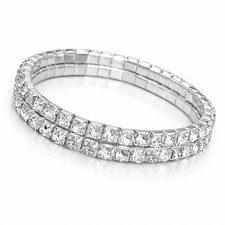 2 Line Diamond Rhinestone Anklet