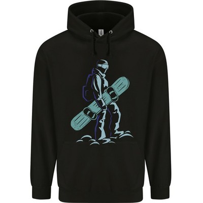 Eine Snowboard-Figur Snowboarder Herren 80% Baumwolle Kapuzenpullover