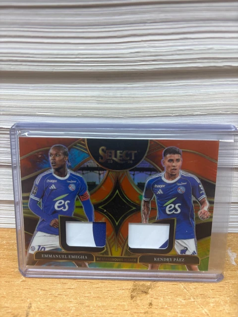 2025-26 Select Ligue 1 Emmanuel Emegha Kendry Paez Dual Swatches Tie-Dye/25