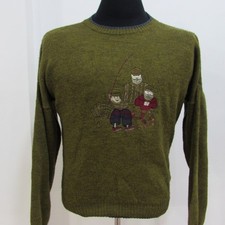 Unbranded Canadian Men's Wool Blend Crew Neck Jumper Chest 48/50 XL UK Sku 7364