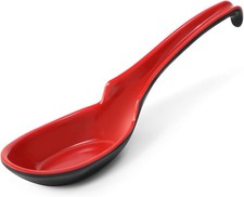 12 PACK Asian Soup Spoons, Rice Spoons, Melamine Chinese Won Ton Soup Spoon