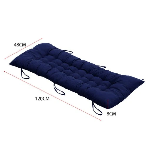 Chaise Lounge Cushion Seat Back Indoor Outdoor Rocking Chair Sofa Cushion w/ Tie - Picture 15 of 15