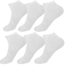 Mens Trainer Socks Ankle Liner Low Cut 6 Pairs Cotton Rich Gym Sports Sock 6-11