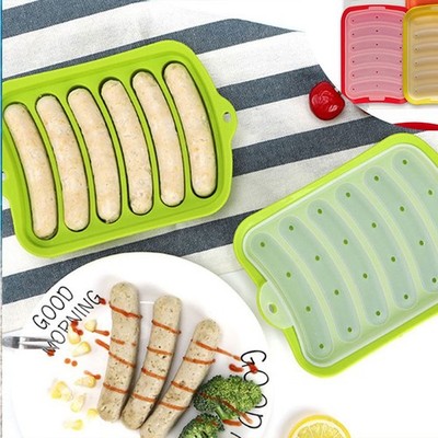 New 6 Cavity Silicone Sausage Mold Homemade Ham Hot Dog Baking Egg Food Mou$g