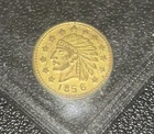 1856 Round California Gold Token - Indian Head