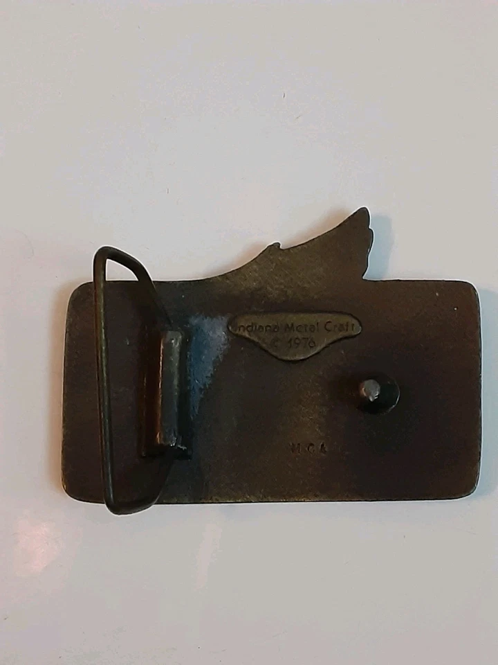 Hebilla de cinturón de latón 1976 Indiana metal artesanía vintage motocicletas Honda motociclista Foto 4 de 4