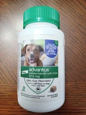 ELANCO Advantus Soft Chew Oral Flea Treatment for Dogs 23-110 lbs 30ct Exp 10/27