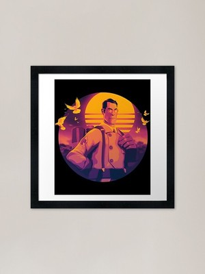Team Fortress 2 Meet The Medic (Sun Framed Wall Art Poster Canvas Print Picture