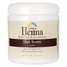 Rainbow Research Henna Hair Color and Conditioner - Dark Brown (Sable) 4 oz Pwdr