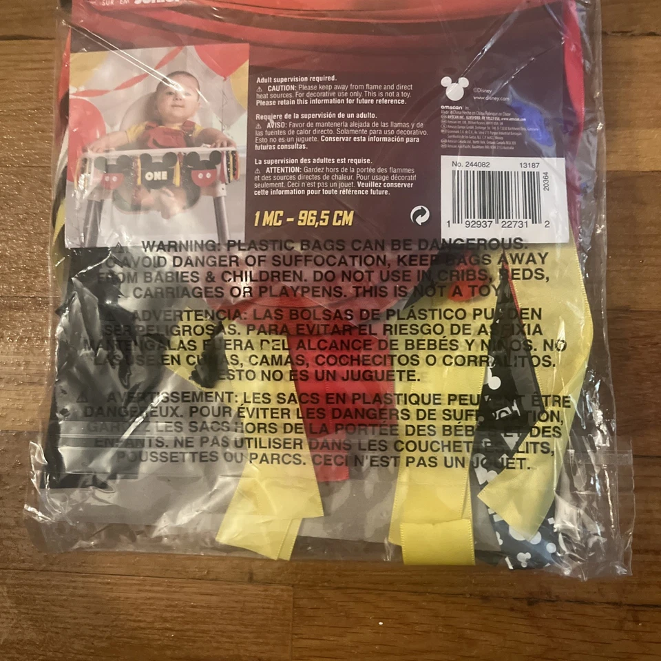 Mickey Mouse Disney Junior 1er Cumpleaños Fiesta Silla Alta Decoración UNA Banner Foto 3 de 4