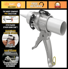 Compact 24:1 Caulking Gun - No Drip Design, Lightweight Aluminum, Fits 10 oz Tub