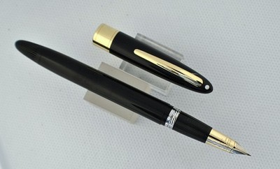Very Nice 1ST YEAR 14K Snorkel Tube Black Valiant, Extra Fine Pt, New Sac, Seals