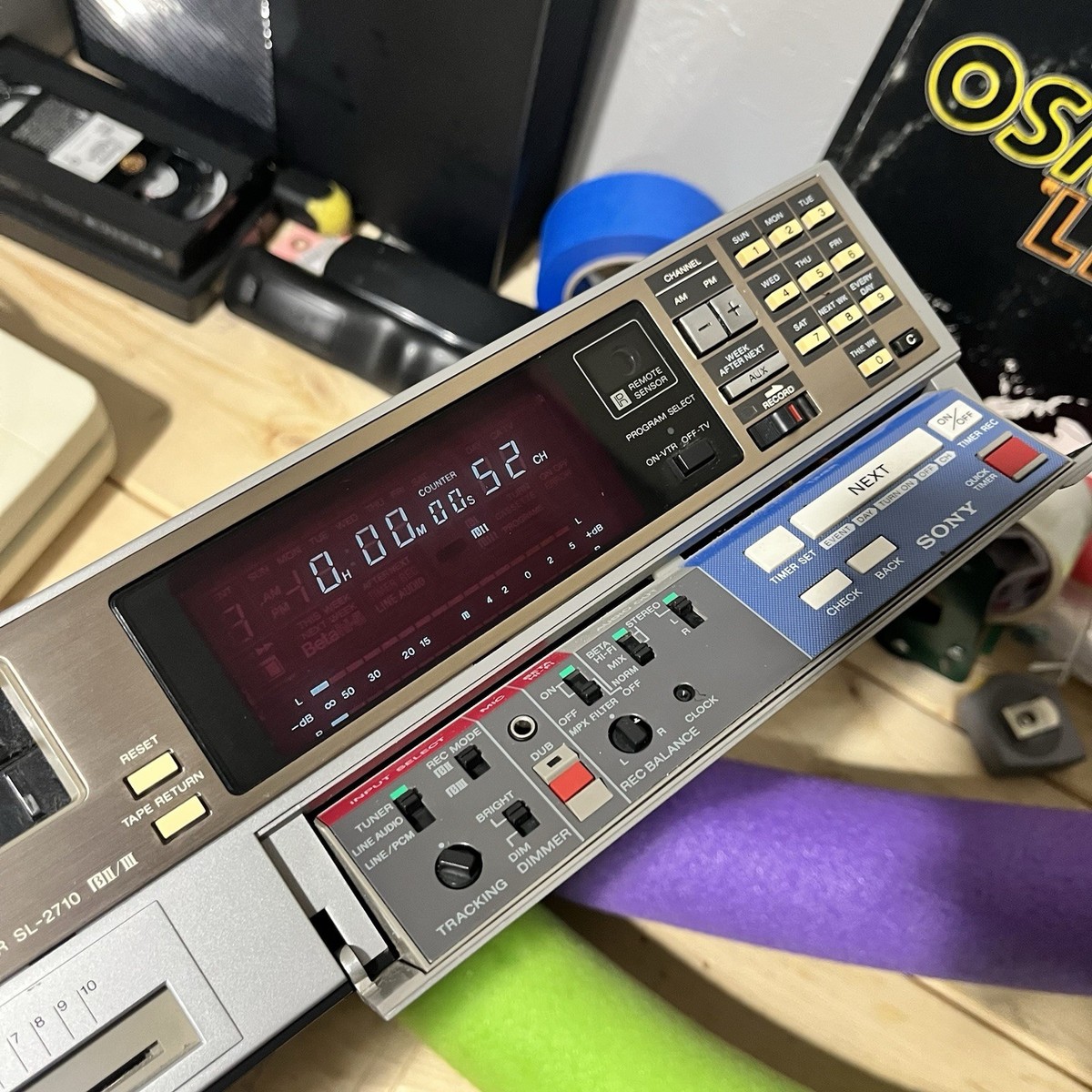 Sony SL-2710 Betamax player Hi-Fi Stereo VCR Video Recorder Powers