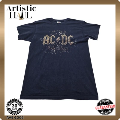 Fruit of the Loom Hombre Azul Marino Rock Distressed M Camiseta Manga Corta... - Imagen 1 de 4