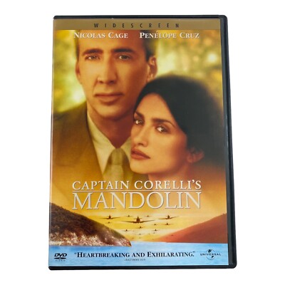 Captain Corelli's Mandolin (DVD, 2001) War, Romance, Nicolas Cage, Penélope Cruz