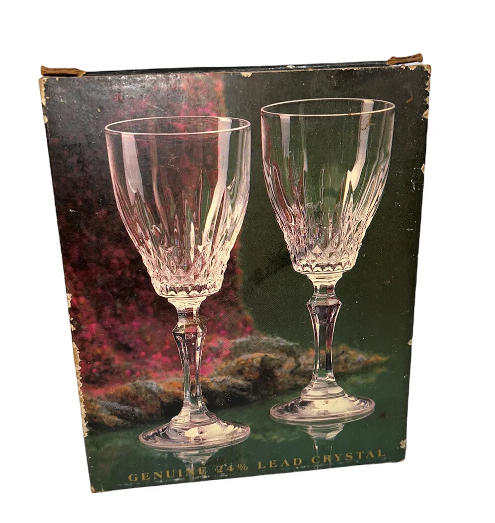 Overbevisende Panorama brevpapir Blarney 24% Lead Crystal Wine Glasses, Boxed Set, 5070, Pair | eBay