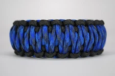 550 Paracord Survival Bracelet King Cobra Black/Blue/Denim "Made in the USA"