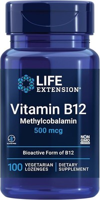 Life Extension Vitamin B12 Methylcobalamin 500mcg - 100 count