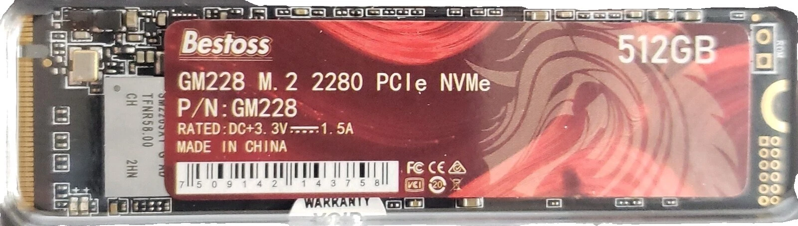 M.2 Interface 512 GB Internal Solid-State Drives
