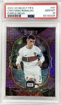 2022-23 Panini Select FIFA Portugal Cristiano Ronaldo Purple Mojo