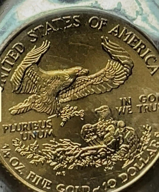 1998 US Mint 1/4oz $10 Gold Eagle BU Pulled From A Mint State Roll Killer Luster - Image 2 of 2
