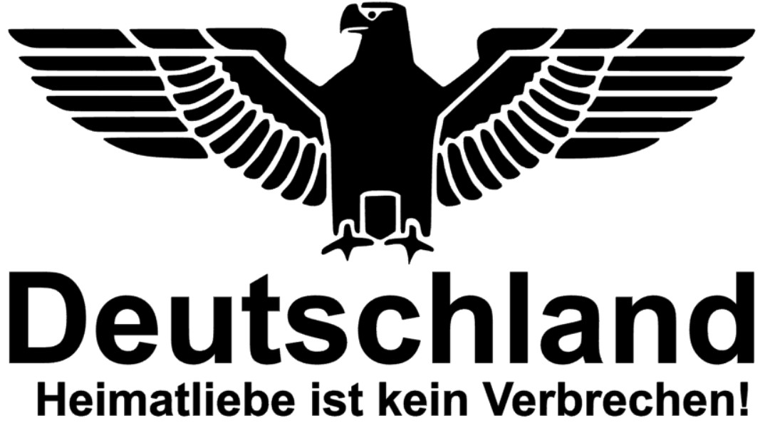 ¡El amor patria de Alemania no es un crimen! Pegatina Arial pegatina coche coche