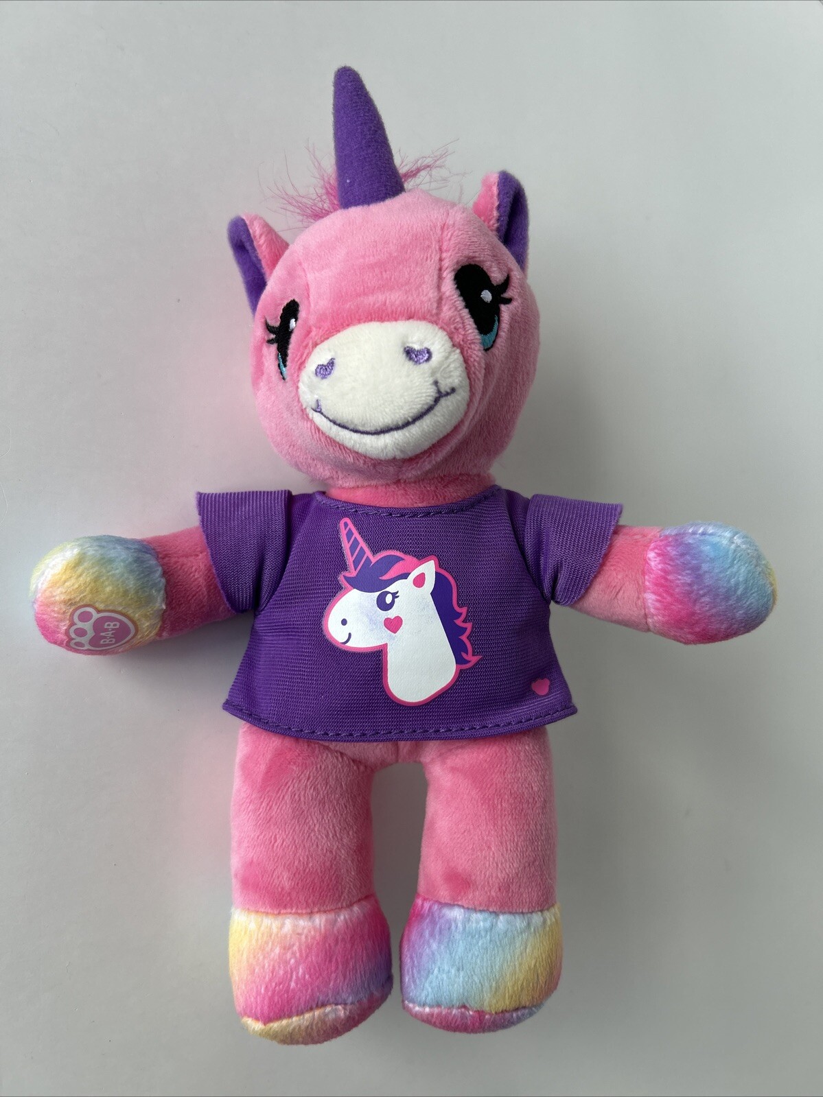 Build A Bear Workshop Small Fry Plush Pink Rainbow Unicorn 8.5
