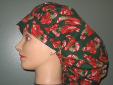 Surgical Scrub Hats/Caps Christmas Candy Canes