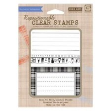 Hero Arts Basic Grey Clear Cling Stamps: Fun Labels CL533 Stamping Set