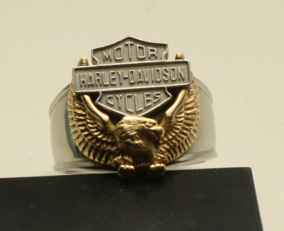 Beefy Harley Davidson 10K Gold Eagle Biker Ring | eBay Beefy Harley Davidson 10K Gold Eagle Biker Ring | eBay