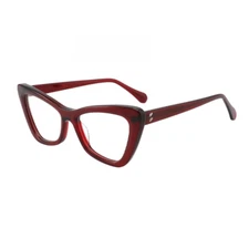 Women Fashion Acetate Recessed Design Cat Eye Eyeglasses Frames Glasses Retro
