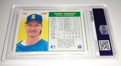 1991 Score #700 Randy Johnson No Hit Club Card PSA 10 Gem Mint Pop