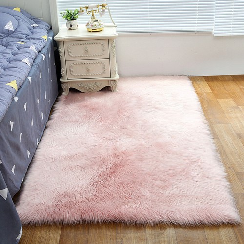 Fluffy Rugs Bedroom Furry Carpet Bedside Sheepskin Area Children Play Room Decor - Picture 15 of 24
