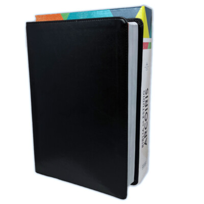 Biblia de Estudio Arco Iris Pastoral Reina Valera 1960 imit piel negro